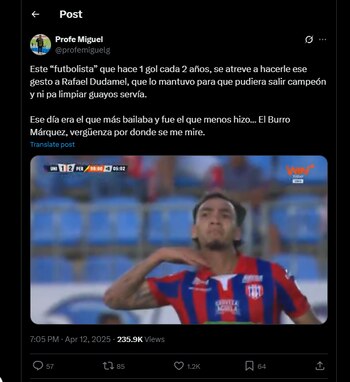 Uno de los fanáticos del