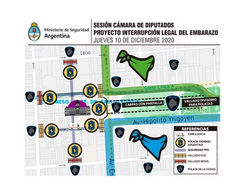 Operativo en el Congreso de