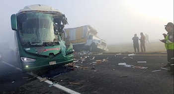 Entre los autobuses involucrados hay