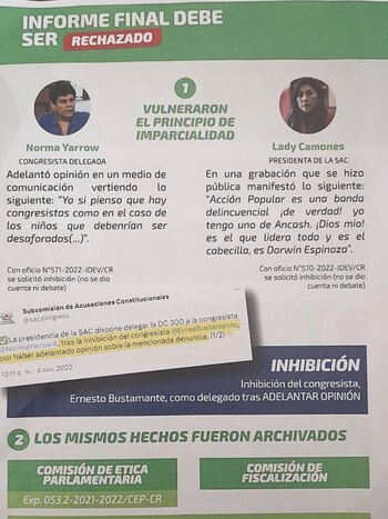 Entre los escaños de la