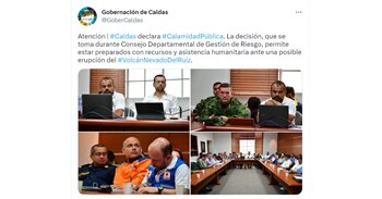 Gobernación de Caldas declara calamidad