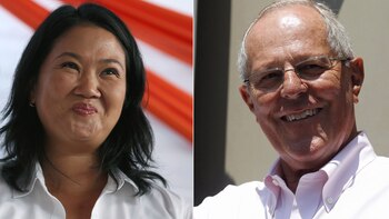 Keiko Fujimori y Pedro Pablo Kuczynski (AP – Reuters).