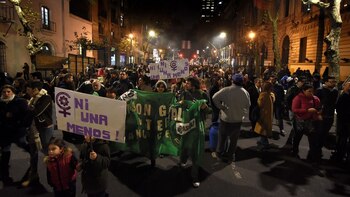 Postal de la marcha #NiUnaMenos