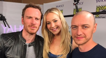 Jennifer Lawrence, Michael Fassbender y James McAvoy
