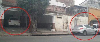 El auto con el que se trasladaba Cantero