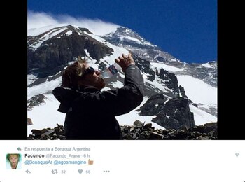 Facundo Arana logró llegar a la cima. (Infobae)