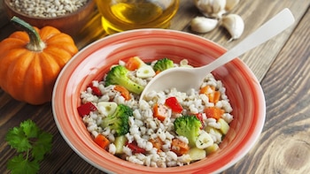 En esta ensalada, la cebada