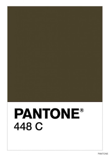El Pantone 448C transmite la