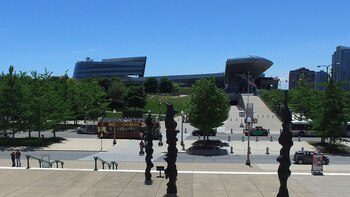 Vista del estadio donde la