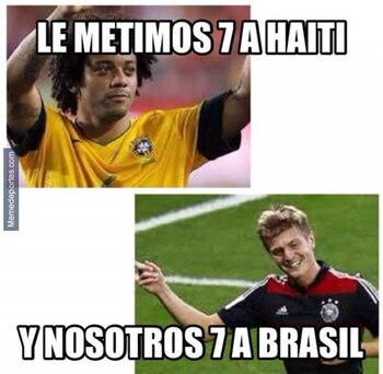 Brasil celebra los siete goles