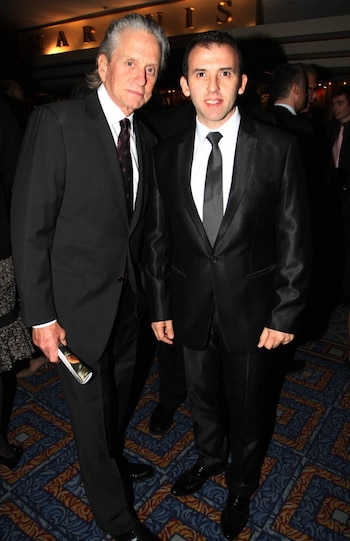 Junto a Michael Douglas, en