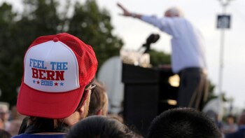 Bernie Sanders, durante un acto en el sureste de Washington DC el jueves pasado Reuters)