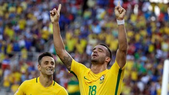 Renato Augusto en la celebración