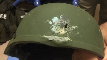 Así quedó el casco de