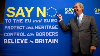 Nigel Farage le “dice no” a la Unión Europea