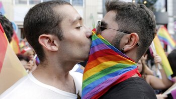 Activistas en la marcha del