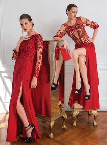 Los vestidos con bordados llevan