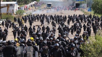 La policía utilizó gas lacrimógeno