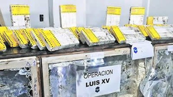 Parte de la droga incautada