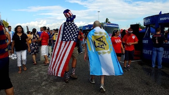Hinchas de Argentina y los Estados Unidos (Franco Scaramelli)