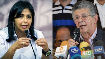 Delcy Rodriguez y Henry Ramos