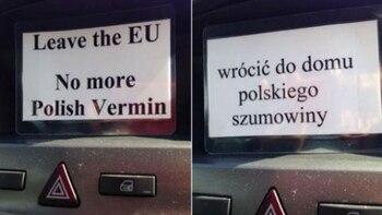 Un ejemplo de los mensajes