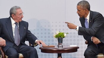 Barack Obama y Raúl Castro