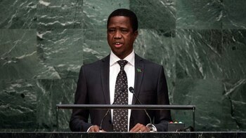Edgar Chagwa Lungu, presidente de Zambia