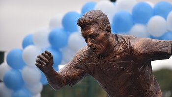 La estatua de Lionel Messi,