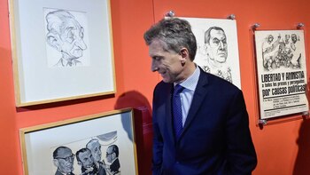 Mauricio Macri durante la reinaguración