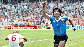 El festejo de Maradona tras