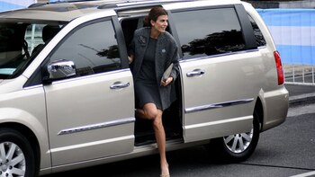 La primera dama argentina, llegando