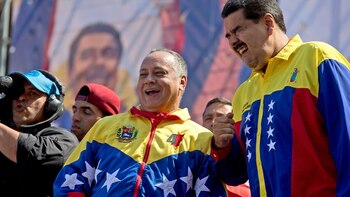 Diosdado Cabello y Nicolás Maduro