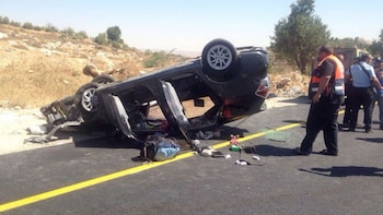 Los disparos provocaron el accidente en el que falleció una persona y resultaron heridas otras tres (www.haaretz.com)