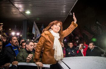 La ex presidente cuando retornó a Buenos Aires (Instituto Patria)