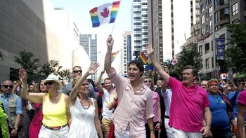 Trudeau, en la marcha del