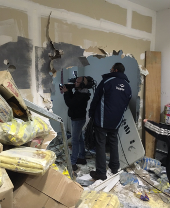 Así quedaron las paredes de