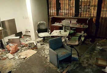 Los destrozos en Tiempo Argentino