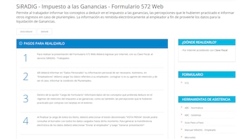 Para realizar el trámite hay que acceder al SIRADIG de la página de AFIP