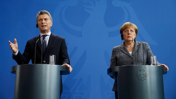 Mauricio Macri y Angela Merkel (Reuters)