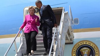 Clinton y Obama en Carolina del Norte