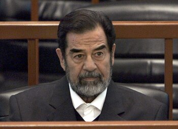 El dictador iraquí Saddam Hussein