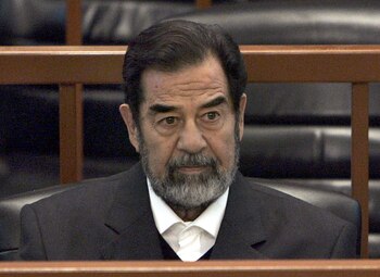 El dictador iraquí Saddam Hussein