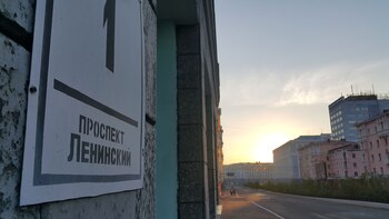 La avenida Lenin de Norilsk,