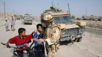 Un convoy de tropas en Irak