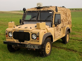 El modelo Snatch, de Land Rover, utilizado por las tropas británicas