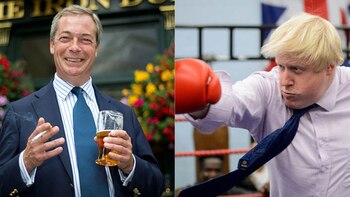 Nigel Farage y Boris Johnson,