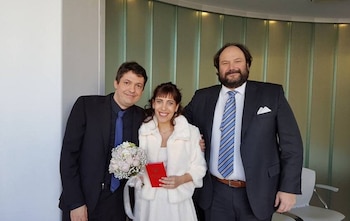 Daniella, feliz junto a su flamante marido