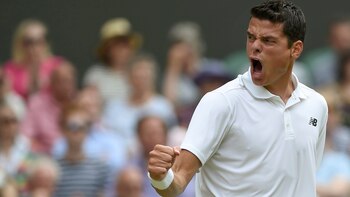 Milos Raonic, de 25 años, llegó a la final del último torneo de Wimbledon (Reuters)