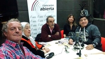 Hebe Bonafini junto a Guillermo Moreno y Diego Maradona